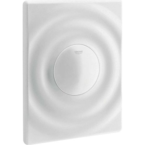 Grohe – Plaque de commande WC Surf – 156 x 197 mm – ABS brillant – Montage horizontal/vertical – Commande bouton-poussoir