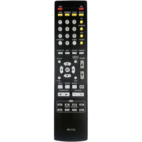 KLVGTIFS PU - Télécommande pour amplificateur audio-vidéo surround DENON AVR-1404, AVR-1804, AVR-2105, AVR-2106, AVR-150, AVR-2805, AVR-2806, AVR-3808 et AVR-3809 (1/2)