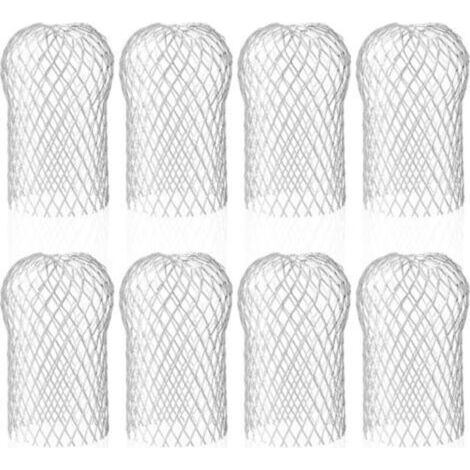 Lot de 8 Crapaudine de Gouttière en Aluminium, Filtres de Gouttière Flexible et Durable pour Maison Avant-toit Tuyau de Descente contre les Feuilles