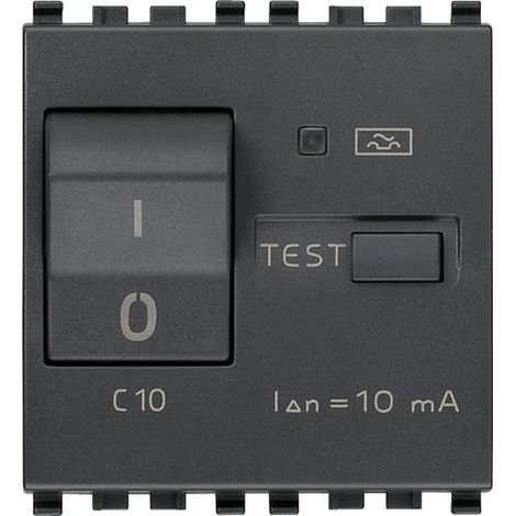 VIMAR - 20411.10 MTDiff. Interrupteur 1P+N C10 10mA gris