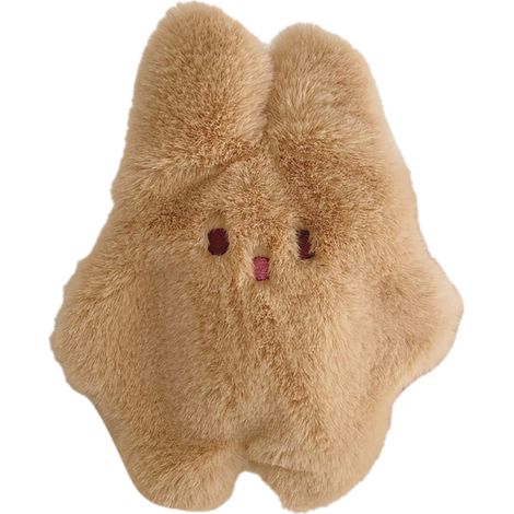 Porte-monnaie lapin en peluche, pochette portable pour enfants et adultes, rangement en khaki (1/5)