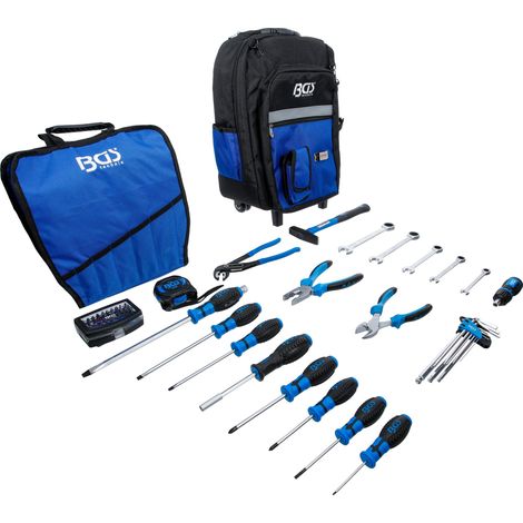 mochila de herramientas bgs-technic tool backpack asa telescópica ruedas (1/4)
