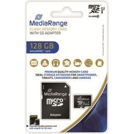 MEDIARANGE MicroSD-Card Class 10, 128 GB