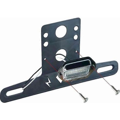 Support de plaque d'immatriculation universel éclairé pour Polaris Ranger RZR General Sportsman (1/4)