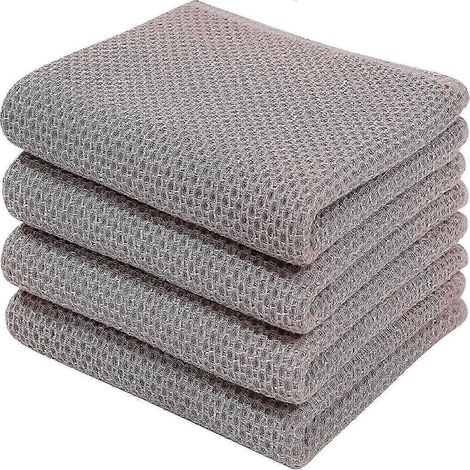 Lot de 6 torchons en éponge 100 % coton de qualité supérieure (34 x 73 cm), ultra-absorbants et munis d'une boucle de suspension. (1/5)