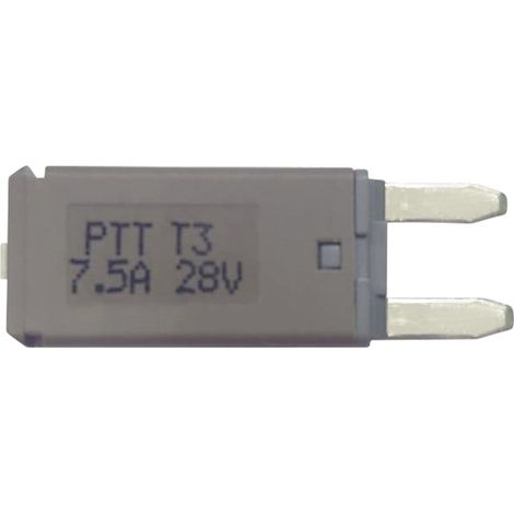 PARTS PTT Circuit Breaker Mini, type 3. Manual Reset, 7,5A C001-102-0062 Kfz Standard Flachsicherung