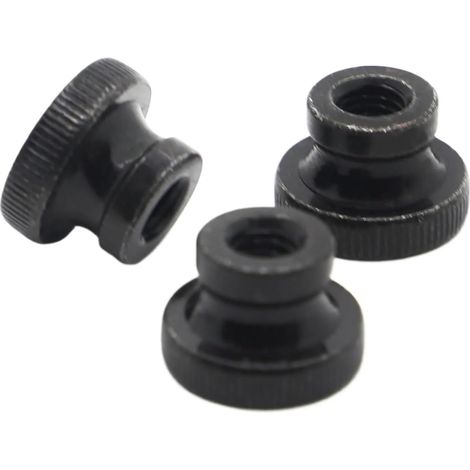 Écrou moleté en acier galvanisé noir M3 M4 M5 M6 M8 M10 (M3, 5 (1/4)