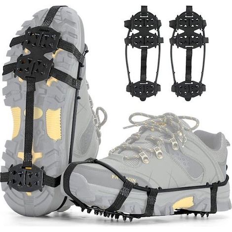 Suelas antideslizantes para nieve，Suela antideslizante，Tacos para calzado，Talla de calzado 40-45，Con 24 tacos para mayor agarre (1/4)