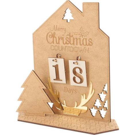 Weihnachtskalender aus Holz, Tischkalender, Adventskalender, Kalenderdekoration aus MDF (1/4)