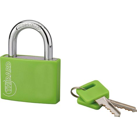 Cadenas à clé TYPE 1 aluminium color 50 mm vert (1/2)
