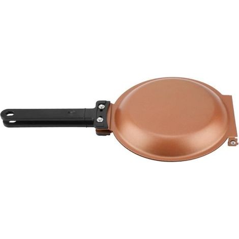 Facile à nettoyer Poêle à crêpes antiadhésive, poêle à omelette, fer Matériel Poêle à frire double face Poêle à crêpes, (1/4)