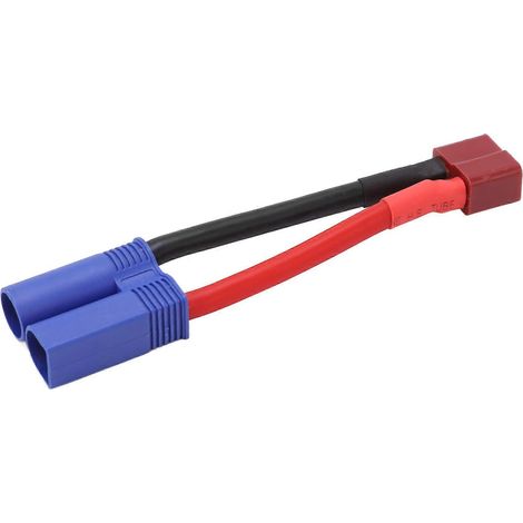 Câble femelle T vers mâle EC5, connexion fiable, protection contre les courts-circuits, fil 12AWG, connecteur à prise T pour voiture RC, avion modèle, kit de câblage robuste. (1/5)