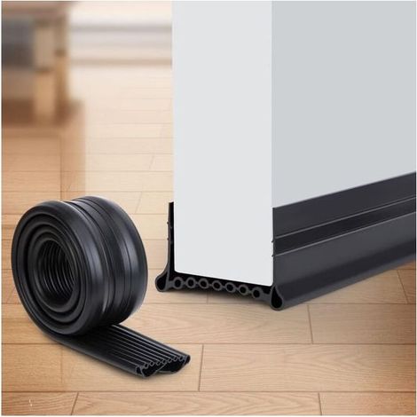 Bande D'étanchéité En Bas De Porte, Souple Isolant Phonique Thermique Bande, Porte Bas Joint Strip, 96cm Bande D'étanchéité(noir) (1/4)