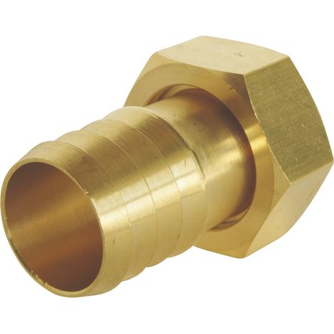 Raccord cannelé droit - Ecrou tournant 1/2" pour tuyau d'arrosage Ø15mm