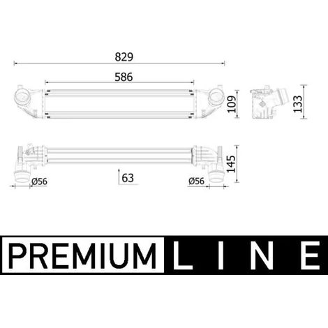 Intercooler, échangeur MAHLE CI 620 000P OPEL 13356680 39109104
