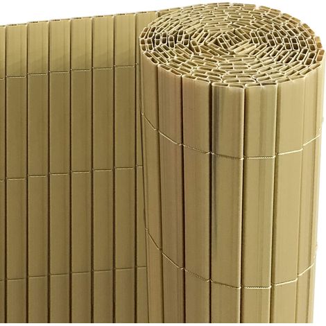 PVC Brise-Vue pour Terrasse Balcon Jardin Clôture Pare-Soleil Coupe-Vent, Couleur:Bambou, Articles:Tapis de Protection de la Vie privée en PVC, Dimension:80 x 400 cm (1/5)