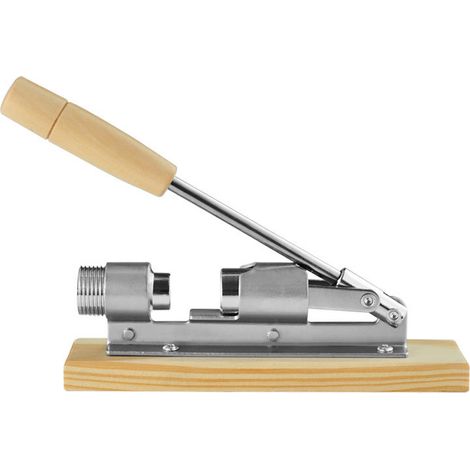 Cascanueces, Acero inoxidable, Mango de madera, Base estable, Para nueces, castañas, almendras, Cocina (1/5)