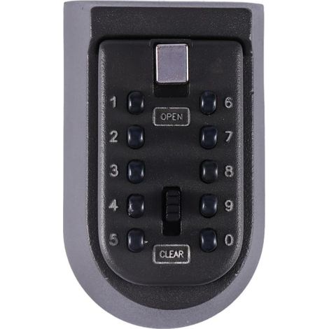 ZOLGINAH Boite à Clé Sécurisée, Key Safe Rangement avec 10 Code Numérique, Key Safe Lock Box, Boitier Sécurisé Extérieur Clef, 105 x 65 x 55mm (1/5)