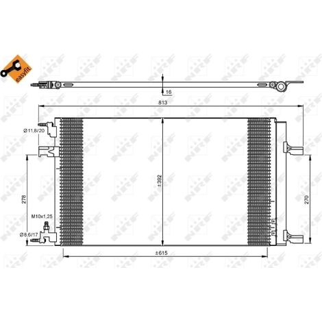 Condenseur, climatisation NRF 35919 CHEVROLET 13267649 13325032 13377763 1850135