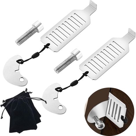Filiyano – kit de sécurité domestique – Verrous de porte portables, kit de sécurité domestique en lot x2, robustes pour les voyages, empêchent les (1/5)