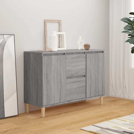 815163 vidaXL Sideboard Grey Sonoma 101x35x70 cm Engineered Wood (1/5)