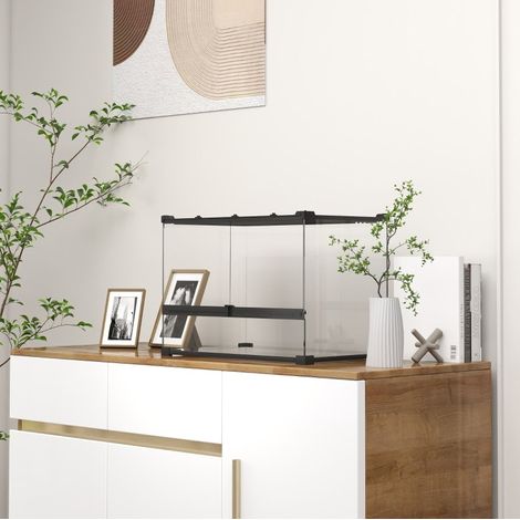 Terrario in vetro per rettili 50 x 30 x 35 cm, fondo rialzato impermeabile HAVRYA (1/5)