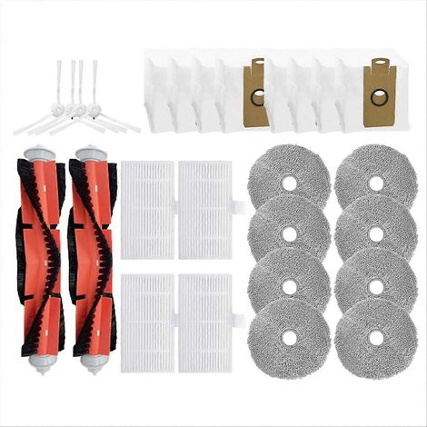 IX10 Hauptseitenbürste, Ersatzfilter, Wischmopps und Staubbeutel für Inic, komplettes Wartungsset, kompatibles Reinigungszubehör, langlebige Ersatzteile, 4-teiliges Set. (1/5)