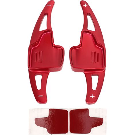 Volant Palettes de Changement de Vitesse en Alliage d'Aluminium Extensibles Kit Garniture de Remplacement pour Ford Focus Kuga EcoSport Rouge (1/5)
