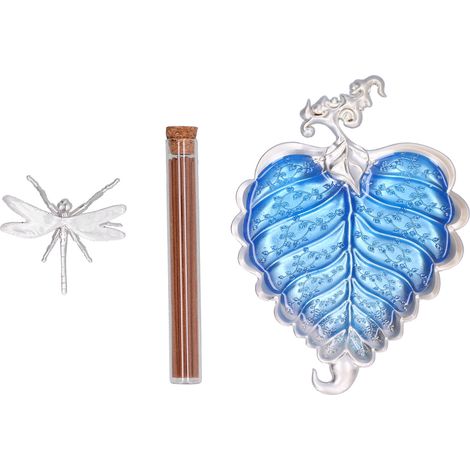 Porte-bâton d'encens en métal allié, forme feuille, brûle-encens décoratif, récupérateur de cendres plateau, décoration intérieure.