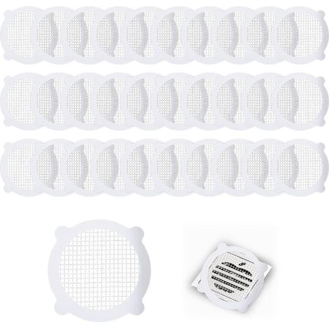 Lot de 30 attrape cheveux jetables pour douche, drainage, cuisine, lavabo, baignoire (10 x 8,7 cm)