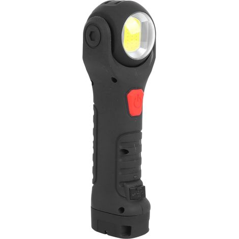 Lampe torche magnétique rechargeable USB 360° pivotante très lumineuse, lampe de travail portative pour urgence extérieure (1/5)