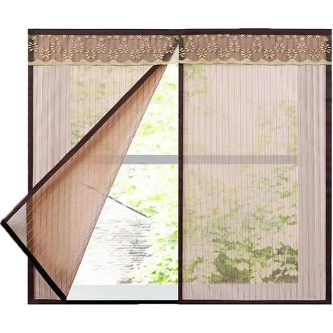 Mosquito net, automatic magnetic closure, suitable for windows, no drilling required, 100120 cm. (1/5)
