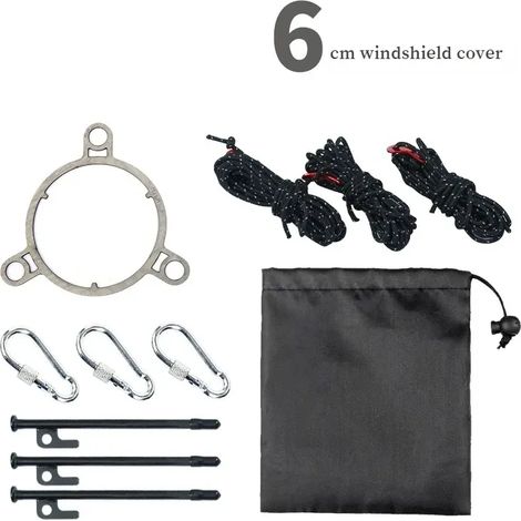 Accessoires de fixation pour pare-vent de conduit de cheminée pour poêles à bois de camping, anneaux de fixation pour pare-vent, accessoires de cheminée, réchauds de cuisine portables (1/5)