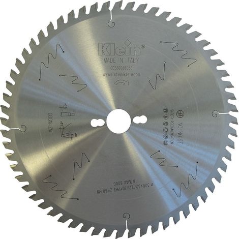 Lama circolare universale HW D=250, d=30, B/c=3.2/2.2, Z (Nr. denti)=48,  (Angolo di taglio)=10B0, Fori trasc.=PH02 CCS250.04830 KLEIN (1/4)