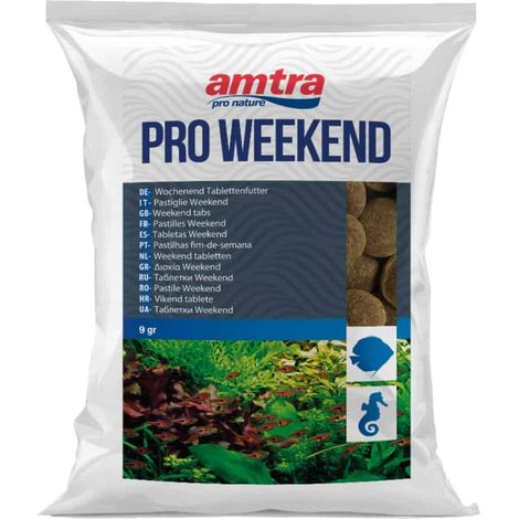 Set 20 pezzi Amtra Pro Weekends 9 g Mangime in tavolette affondanti a lenta cessione per  pesci durante brevi periodi di assenza