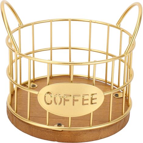Cestino per capsule di caffè, con base in legno, ampia apertura e struttura facile da pulire, ideale per uso domestico e professionale. (1/5)