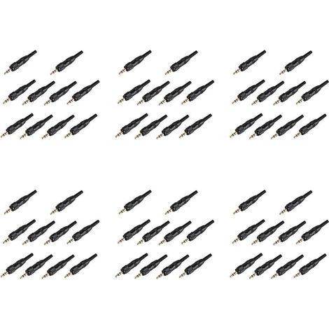 60 pièces 3.5Mm Stéréo Vis Locking Audio verrou connecteur pour Sennheiser pour Sony Nady Audio2000S Mic de rechange fiche adaptateur (1/5)