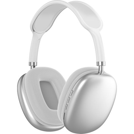Casque Bluetooth Réduction de Bruit avec Son Clair et Basses Puissantes pour PC/Ordinateur - Blanc