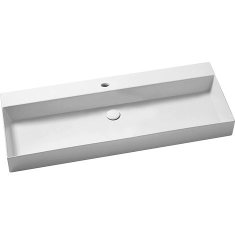 Lavabo Elegance sospeso/appoggio 122x45 monoforo in ceramica