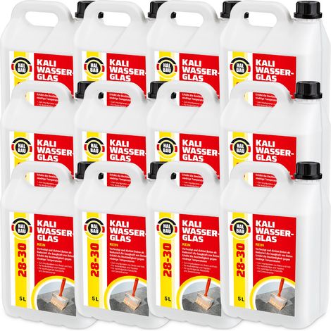 HALBAU Kaliwasserglas HB28-30 Betonimprägnierung Holzschutz Grundierung Konservierung - 60L