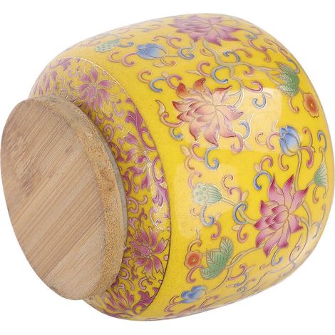 Boîte à thé en céramique de 230 ml avec couvercle hermétique, idéale pour conserver le thé. (1/5)