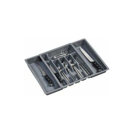 Bac range-couverts extensible - L 29 à 50 cm x P 38 cm - Gris - Livraison gratuite