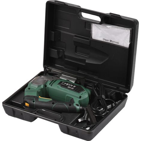 Scie sauteuse filaire 800 W, 6,5 A, 3 000 courses/min, 6 vitesses variables, coupe en biseau à ±45°, 4 réglages orbitaux, moteur en cuivre pur, 6 lames de rechange et coffret de transport inclus. (1/5)
