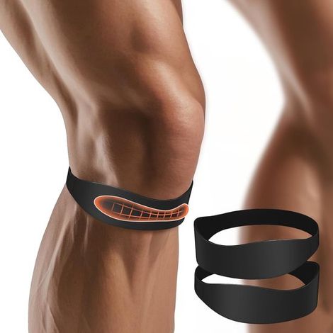 2er-Pack Patellarsehnen-Stützbandagen zur Linderung von Knieschmerzen beim Sport (1/5)