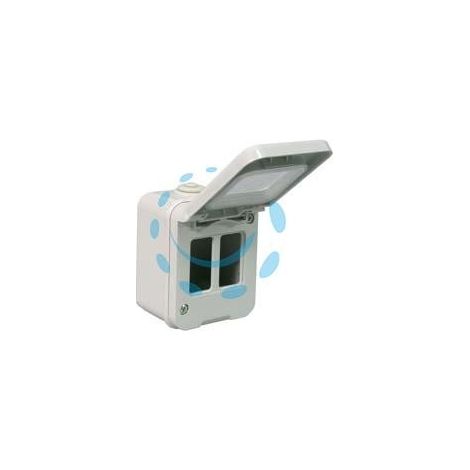 SCATOLA STAGNA PORTAFRUTTI 2 POSTI IP44 - mm.64x80h. (1552)