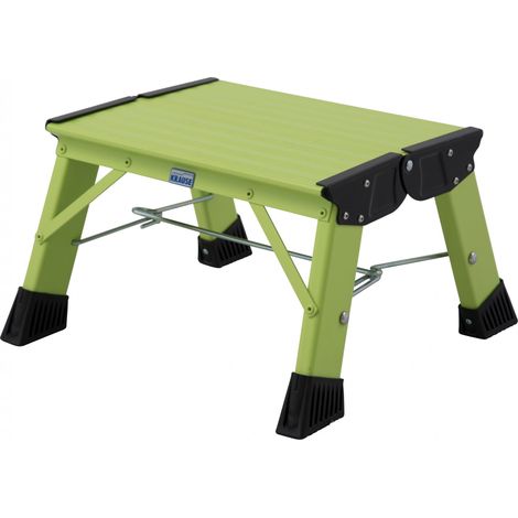 Krause Aluminium-Klapptritt MONTO Treppy Plusline grün 2,20 m Klappleiter (1/4)