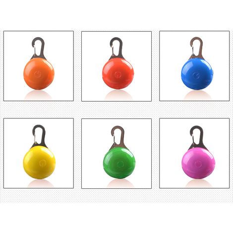 Collier LED Lumineux - 6 Pièces - 4 Modes Clignotants - Pour Chien et Chat - Pile CR2032 Intégrée - Sécurité Nocturne (1/5)