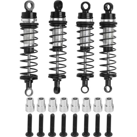 Amortisseurs Avant Arrière Alliage d'Aluminium pour Voiture RC Traxxas Latrax Teton 1/18 Noir (1/5)