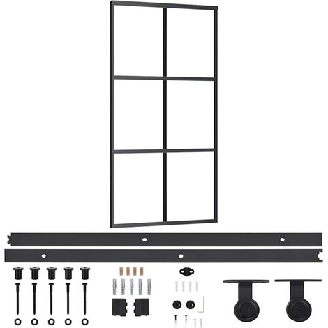 Maison Exclusive - Schiebetür mit Beschlag ESG-Glas & Aluminium 1 (1/5)