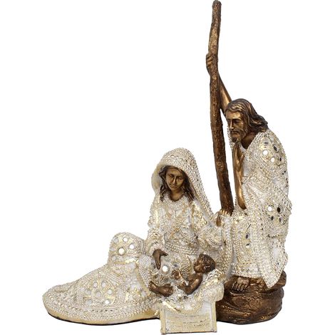 Presepe decorativo in resina per Natale e per la casa, design unico ed elegante